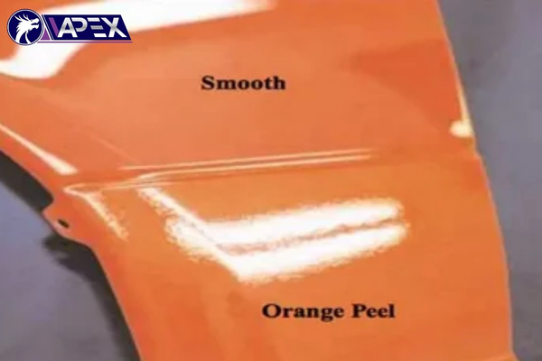 The orange peel effect in paint makes the coating rough and unsightly